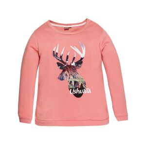 Ushuaia Szarvas Forest lazacszínű női pulóver szarvas mintával, XL - Ushuaia