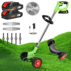 SDEPOT® elektromos bozótvágó, levehető kerekekkel, lítium-ion akkumulátorokkal, 1500 W-os teljesítménnyel, 3 működési szöggel ellátott vágótartozékokkal, biztonságos és tartós kialakítás, tökéletes kertápoláshoz