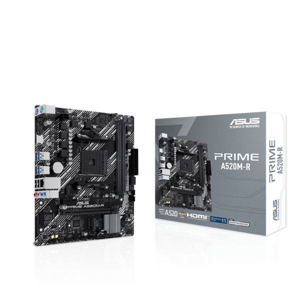 Asus Alaplap - AMD PRIME A520M-R AM4 (A520, 2xDDR4 5100MHz, 1xGBE...