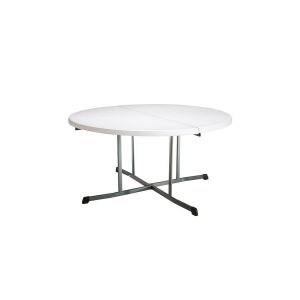 Lifetime 152 cm-es kerek félbehajtható asztal, gránitfehér - Lifetime