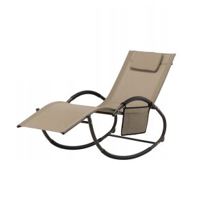 Garten Schaukelliege Sonnenliege - 161 x 60 x 80 cm - Braun 133973618