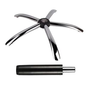 Vezetői szék alapkészlet, 60 cm és dugattyús henger, gáz, irodai székekhez, fekete, 35 cm 136456996 - Irodabútor