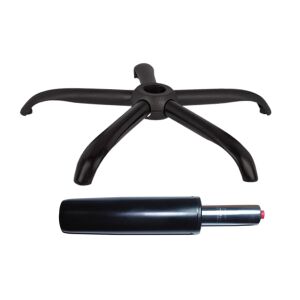 Műanyag vezetői szék alap szett, 64 cm és gázdugattyús henger, irodai székekhez, fekete, 35 cm 136457046 - Irodai szék kiegészítő