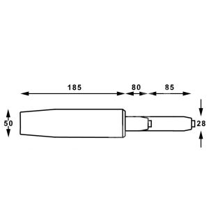 Zestaw rolek uniwersalnych Ø11 mm, PVC i cylinder tłokowy, gazowy, do krzeseł biurowych, srebrny, 35 cm 135875315 - Kółka do krzeseł biurowych