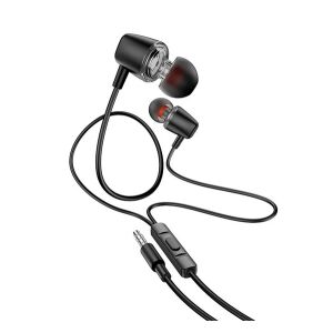 Hoco M107 fülhallgató SZTEREO (3.5mm jack, mikrofon, felvevő gomb) FEKETE 133974379 - Hoco