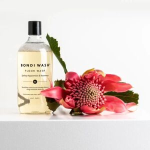 Bondi Wash prémium padlótisztító oldat, Sydney borsmenta és rozmaring, koncentrált formula, minden padlótípusra alkalmas, 100%-ban vegán, tisztít és fertőtlenít, természetes összetevőket tart