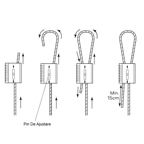 Opakowanie 10 szt. RIZE ZIP-CLIP KL150, 120 kg - srebrny 136130402