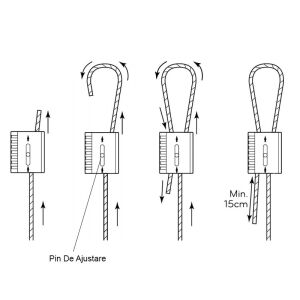 Pachet 10 buc Clema RIZE ZIP-CLIP KL150, 120KG- argintiu 136130402 - Instalație electrică