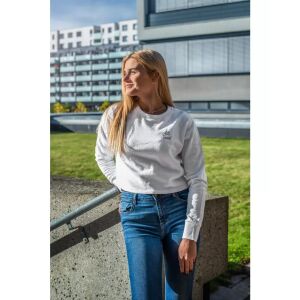 ALTISPORT fehér crop top női pulóver - Női pulóver