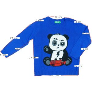 Benetton Fiú Kötött pulcsi (Méret: 86) 136263134 - Gyerek pulóver