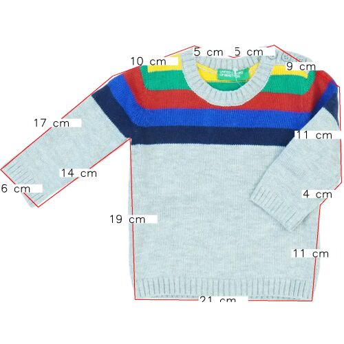 Benetton Fiú Kötött pulcsi (Méret: 62)
