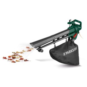 PARKSIDE PLS 2600 B2 elektromos lombszívó és lombfúvó használat közben, leveleket fúj - Parkside