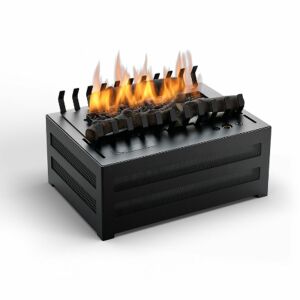 Senso BASKET Bioethanol-Kamin / Automatischer Kamineinsatz, 385 x 160 x 266 mm, Einbau, mit automatischer Brennstoffpumpe, dekorativen Keramikscheiten, Installationsanleitung, Montageset 134037581