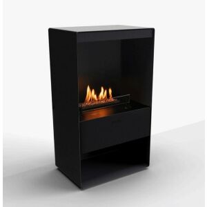 Bioethanol-Kamin Senso Stove von Planika, 835 x 320 x 480 mm, Bioethanol-Kaminofen, freistehend, Schwarz, Schutzglas, Glasträger, Schrauben, Brennstoffpumpe, Fernbedienung, Stromkabel, Beutel mit Dekosteinen inklusive! 134042711
