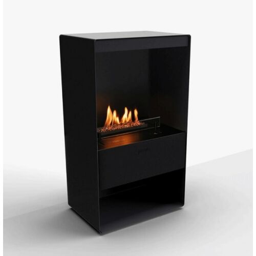 Bioethanol-Kamin Senso Stove von Planika, 835 x 320 x 480 mm, Bioethanol-Kaminofen, freistehend, Schwarz, Schutzglas, Glasträger, Schrauben, Brennstoffpumpe, Fernbedienung, Stromkabel, Beutel mit Dekosteinen inklusive! 134042711