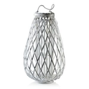 LUCIE fehér rattan lámpás 20x42xh70cm 134104796 - Mondex
