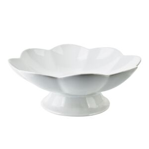 BASIC Porcelán talpas edény, 24,5x24,5x9 cm, fehér