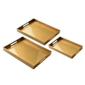 BLANCHE GOLD 3 darabos dekoratív tálca szett - arany színű 134105149 - Mondex