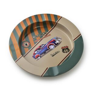 Ashley dizájnos fém hamutartó – vintage stílus, multik színek