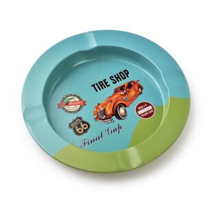 ASHLEY Retro Stílusú Fém Dohányzó Asztali Hamutál 13,5cm