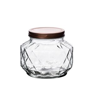 BASIC KITCHEN 1400 ml Diament alakú üvegtartóedény