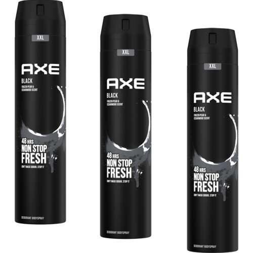 Axe Antiperspirant Deodorant pentru bărbați Negru 3x250ml