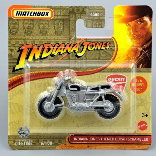 Matchbox Indiana Jones Ducati Scrambler játékmotor, gyűjthető fém autómodell - Matchbox