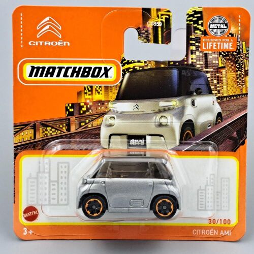 Citroen AMI 1:64 Matchbox fém autómodell, szürke színű, gyűjthető játékautó - Matchbox
