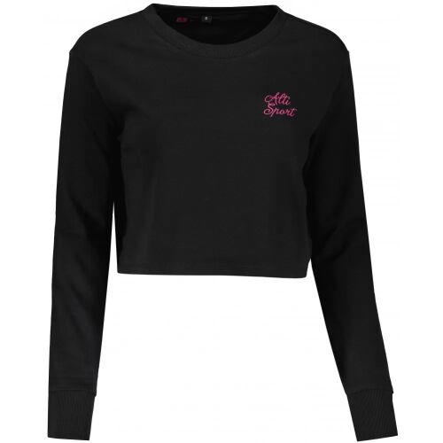 Női crop felső pulóver ALTISPORT BYB/ALW056BY131 FEKETE RÓZSASZÍN méret: XXL 136242897