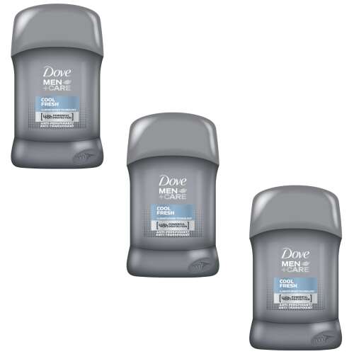 Dove Men+Care Cool Fresh dezodor stift, 3 db-os csomag, 50ml/db, 48 órás védelem, izzadásgátló, antitranspiráns