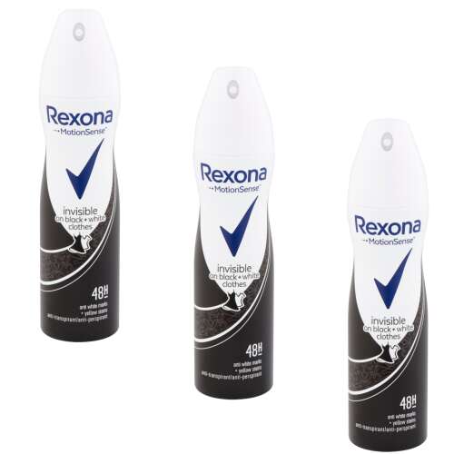 Rexona Deodorant Unsichtbar Schwarz-Weiß 3x150ml