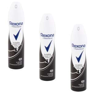 Rexona MotionSense Niewidoczny na Czarnych & Białych Ubraniach Dezodorant w Sprayu, 3-pak - Dezodor