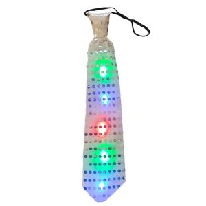 Világító LED nyakkendő 35 cm fehér 134148467 - Nyakkendő