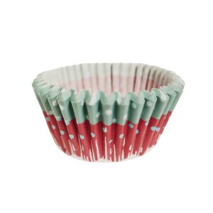 Karácsonyi muffin papír 11 cm, 100db, piros -türkiz 134148567 - Muffin papír