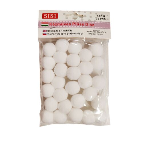 Pom-pom Fehér 2 cm-es 30db/csomag 134148924