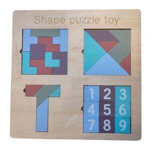Tetris és Tangramm 4 in 1 -ben fa kirakós játék 134148939 - Puzzle & Kirakó