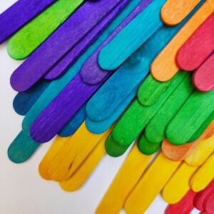 Vékony Színes fa spatula 50db/csomag 134148951 - Fa felirat & dekorációs elem