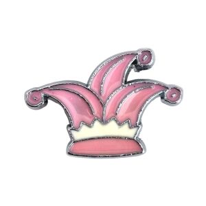 Udvari bolond sapka Charm, névre szóló karkötőhöz- Világos rózsaszín