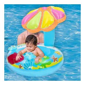 Baba úszógumi virág napellenzővel kék-narancs 134149302 - Úszógumi