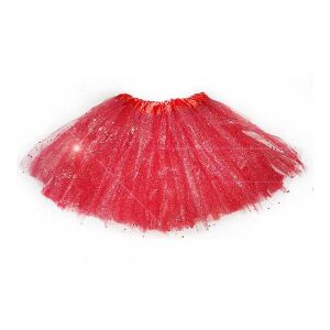 Tüll szoknya tütü piros glitteres ~30 cm