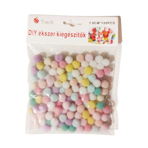Pom-pom Színes pasztell mix 1 cm-es 120db/csomag 134149442