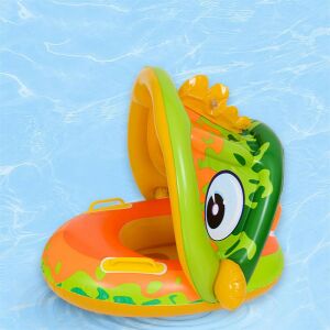 Beülős Baba úszógumi napfénytetővel aligátor 70 cm 134150196 - Úszógumi