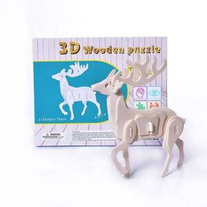 3D fa makett, Szarvas 134150330 - Puzzle & Kirakó