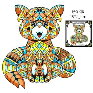Fából készült Róka puzzle, 3D, 150 db 28x25 cm felnőtteknek és gyerekeknek 134150546 - Puzzle & Kirakó