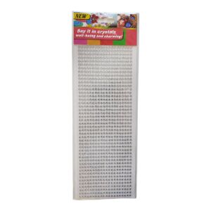 Dekorációs Öntapadó kerek EZÜST ékkövek/strasszok 900 db