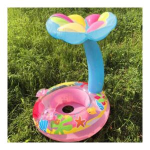 Baba úszógumi virág napellenzővel rózsaszín-kék 134151084 - Úszógumi