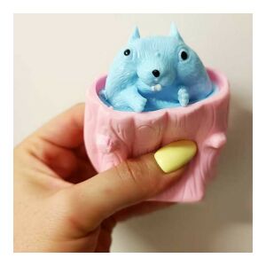 Stresszoldó Mókus, rózsaszín fatörzs kék mókus 134151112 - Stresszlabda