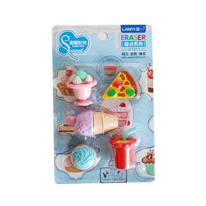 Radír szett lányoknak 5db-os- Finomságok 134151226 - Radír