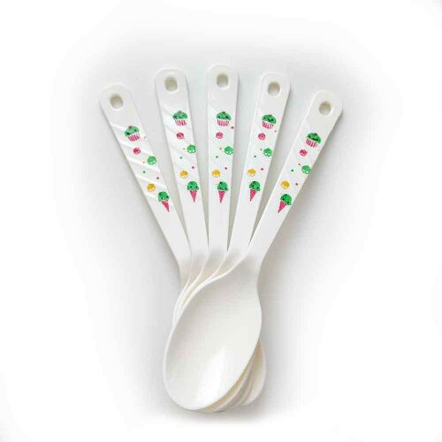 Gyermek evőeszköz készlet-Műanyag kanál készlet 16,5 cm 5 db-os 134151404