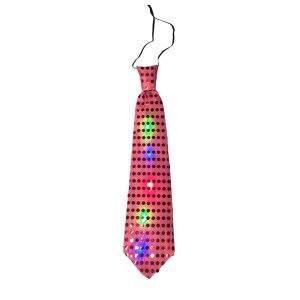 Világító LED nyakkendő 35 cm piros 134151505 - Nyakkendő